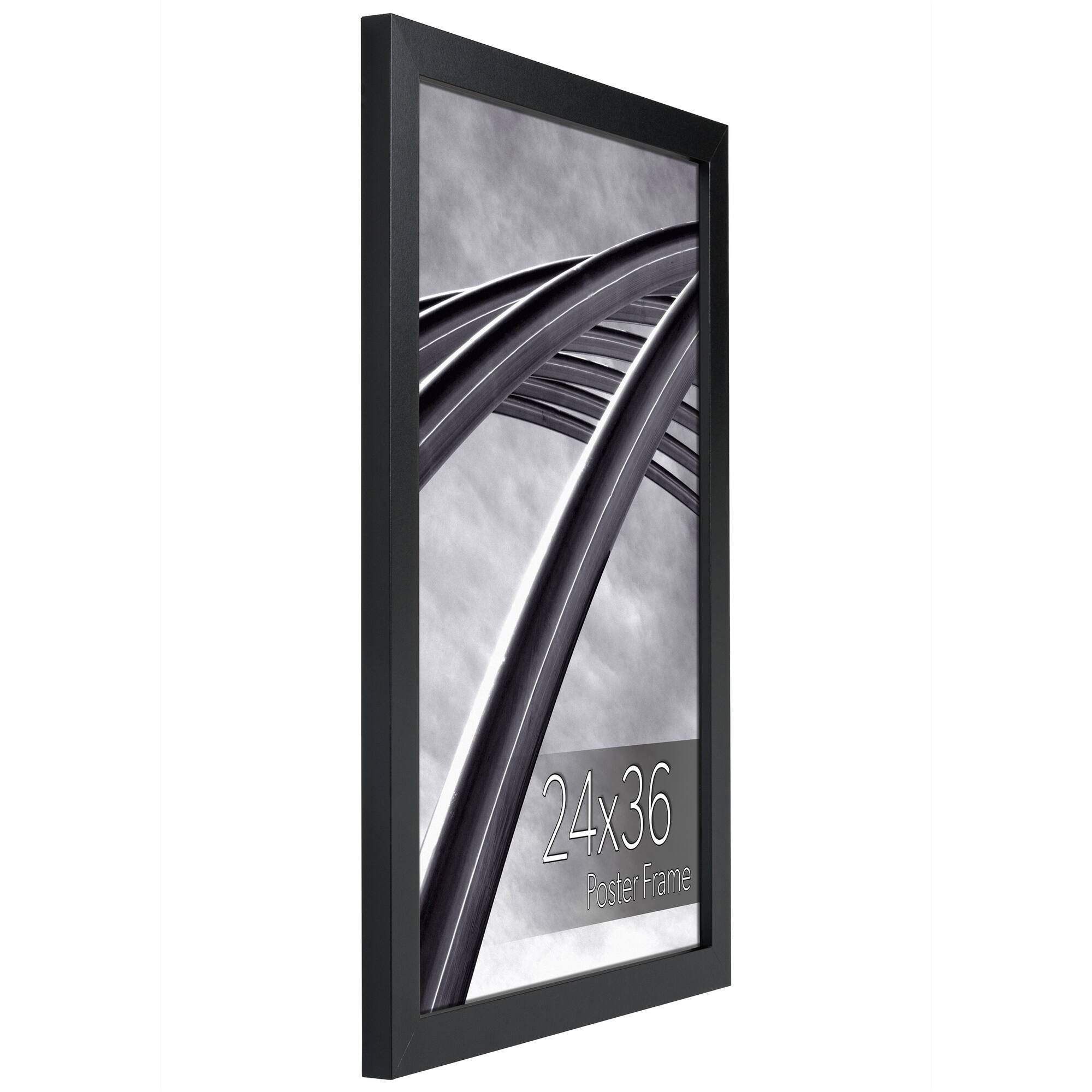 WallsThatSpeak Vertically or Horizontally Hanging Black 24" x 36" Picture Frame with Glass, 4ct.